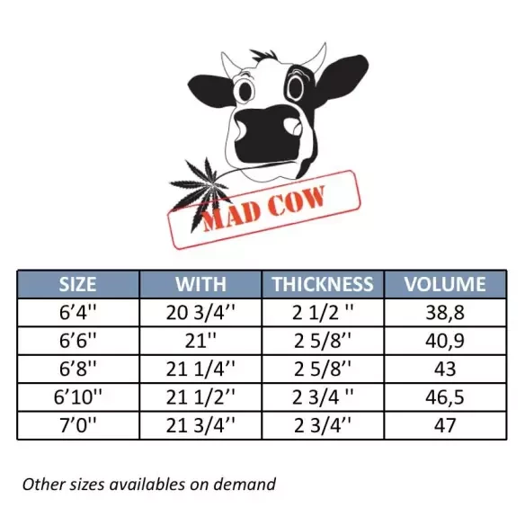 Surfboard Evolutive MS Mad Cow