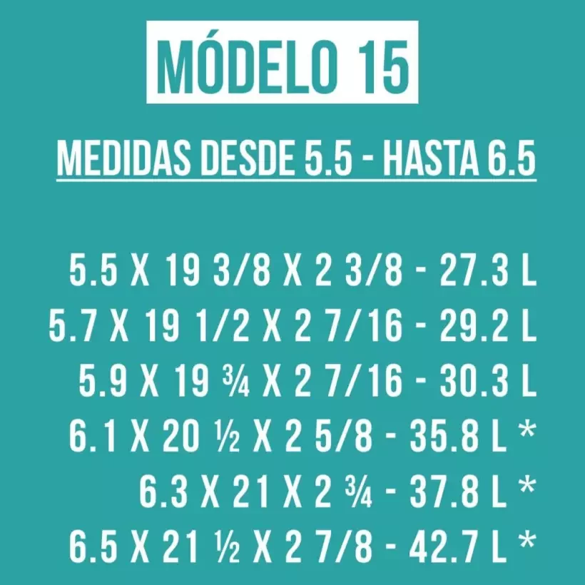 Foam pre shapeado Teccel modelo 15