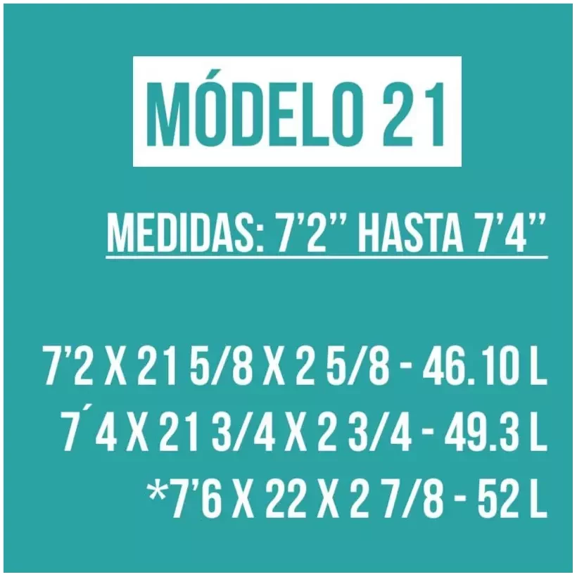 Foam pre shapeado Teccel modell 21