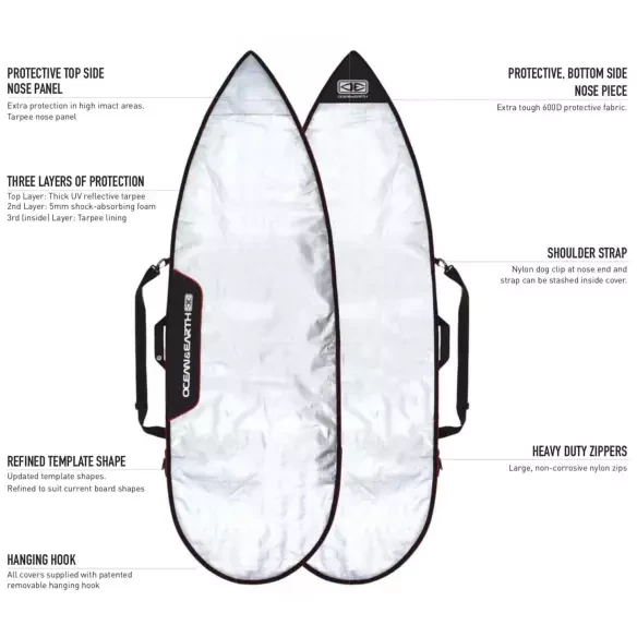 Funda Ocean & Earth Barry Basic longboard Red