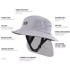 Ocean & Earth Indo surf hat Grey 2