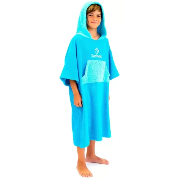 Poncho Junior Surf Logic cyan&turquoise