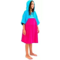 Poncho Junior Surf Logic Cyan & Pink 2