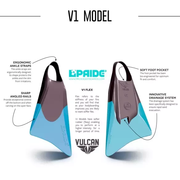 Vinnen bodyboard Pride Vulcan V1 Black/Black