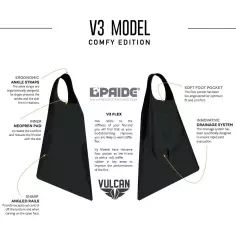 Flossen bodyboard Pride Vulcan V3 Schwarz Comfy Edition 2