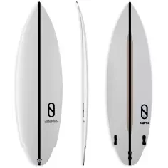 Surfbrett Slater Designs Flat Earth LFT Schwarz/Weiss