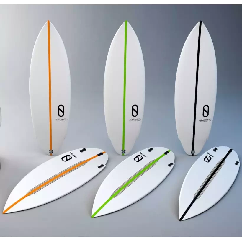 Prancha de surf Slater Designs Flat Earth LFT Preto/branco