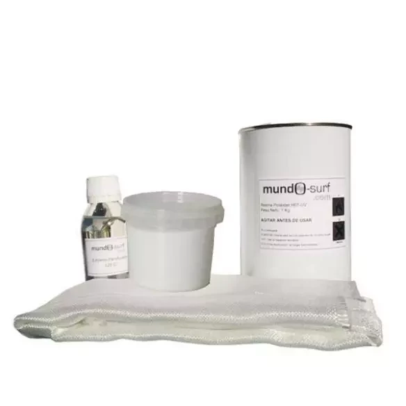 Kit de reparation surf polyester avec catalyseur