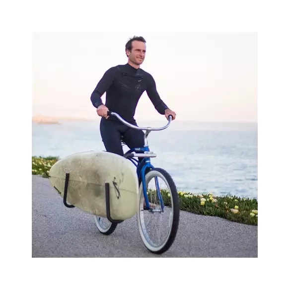 Ondersteuning surfplank Longboard fiets Moved By Bikes