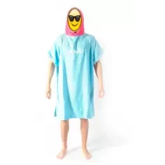 Poncho WEST Turchese/Rosa