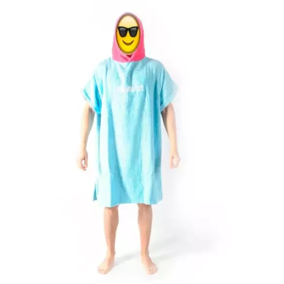 Poncho WEST Turquesa/Rosa