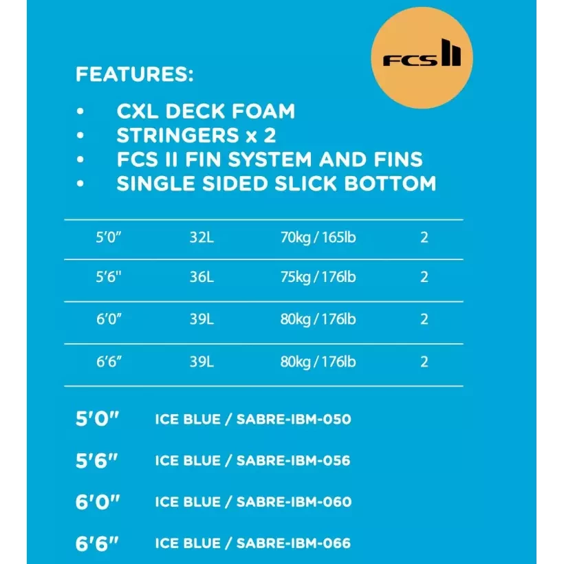 Tabla de surf Softech Sabre Blue/White