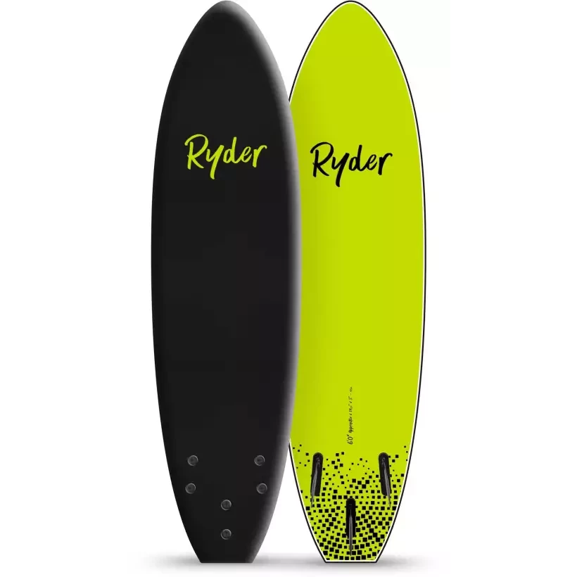 Surfbrett softboard Ryder Apprentice Thruster Black