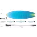 Prancha de surf Torq Fish Twin TEC