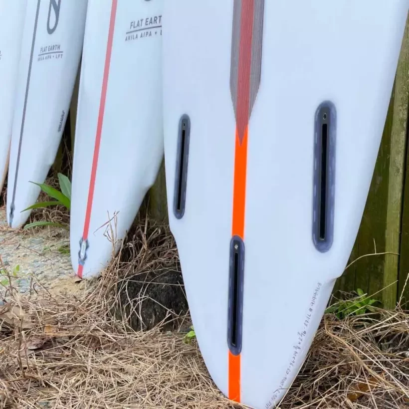 Surfboard Slater Designs Flat Earth LFT White/Orange