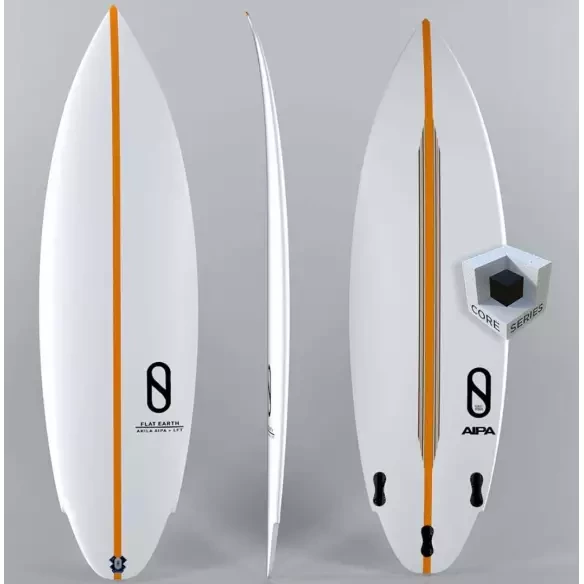 Surfboard Slater Designs Flat Earth LFT White/Orange