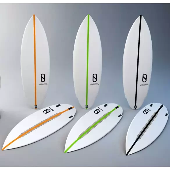 Surfboard Slater Designs Flat Earth LFT White/Orange