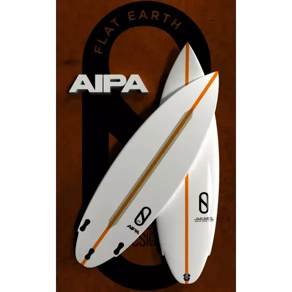 Surfboard Slater Designs Flat Earth LFT White/Orange
