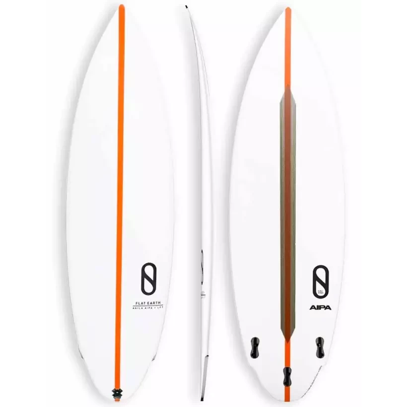 Surfboard Slater Designs Flat Earth LFT White/Orange