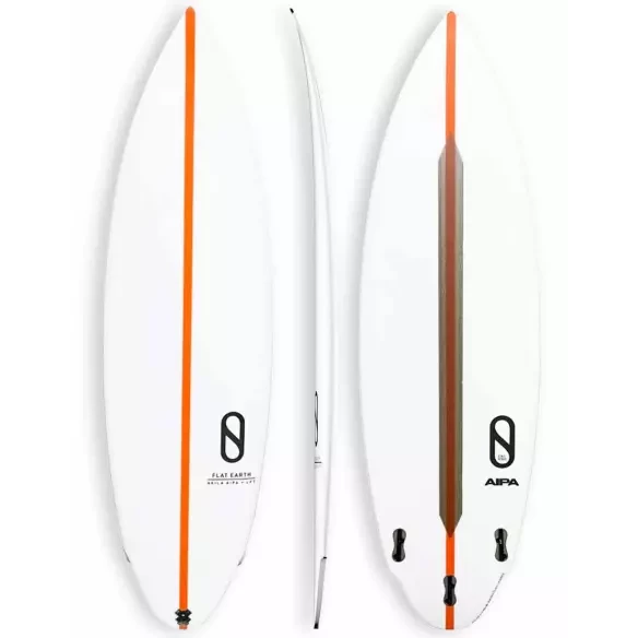 Surfboard Slater Designs Flat Earth LFT White/Orange