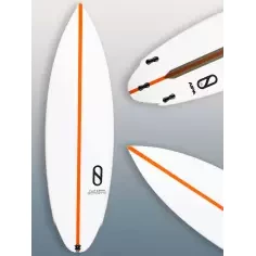 Prancha de surf Slater Designs Flat Earth LFT Branco/Laranja 2
