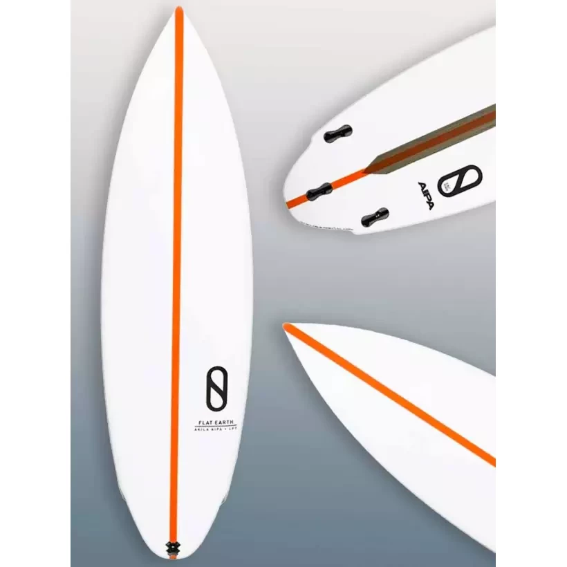 Surfboard Slater Designs Flat Earth LFT White/Orange
