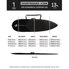 Creatures Shortboard Lite bag Black 2