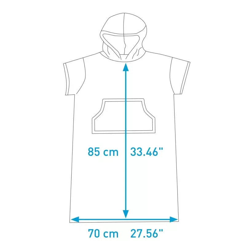 Poncho Junior Surf Logic cyan&turquesa