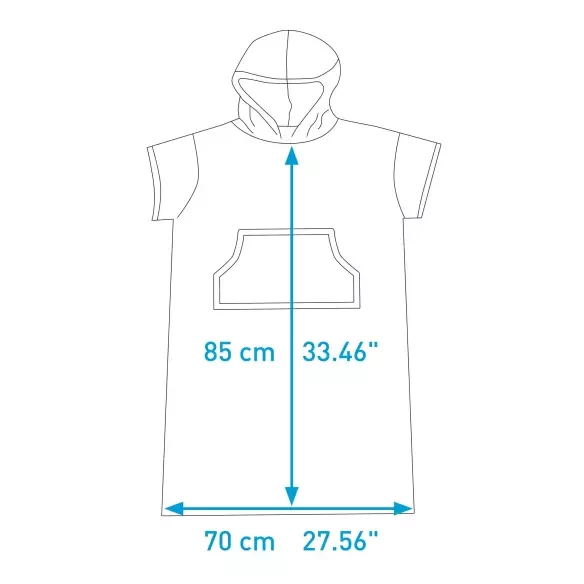 Poncho Junior Surf Logic cyan&turquoise