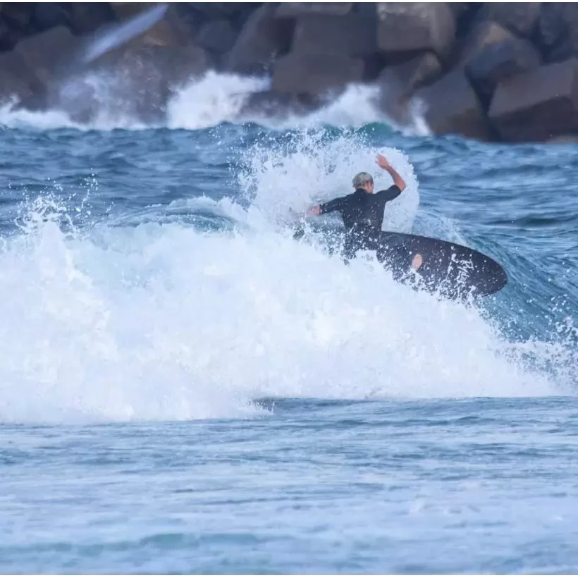 Surfbrett softboard Ryder Retro Fish Black