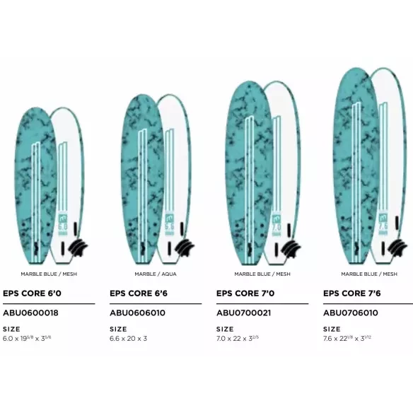 Planche de surf Softboard MDNS Eps Core
