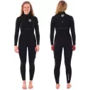 Neopreno Rip Curl E-Bomb Womens 3/2mm Zip Free Black