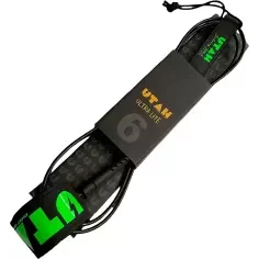 Leash de surf Utah Ultra Lite Super Comp Black/Green