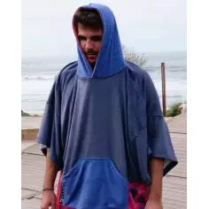 Poncho toalla Madness Navy Palm 2