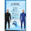 Muta surf Rip Curl E-Bomb 3/2mm Zip Free Black