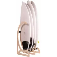Verticaal surfplankenrek Surflogic Wooden Free standing surfboard rack 2