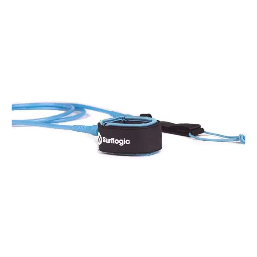 Leash da surf SurfLogic Longboard Knee Cyan