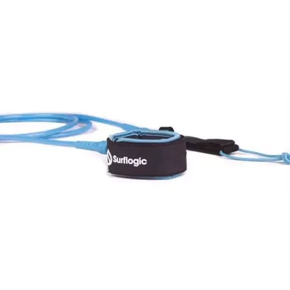 Leash da surf SurfLogic Longboard Knee Cyan