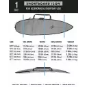 Housse Creatures Shortboard Icon Lite Silver Black