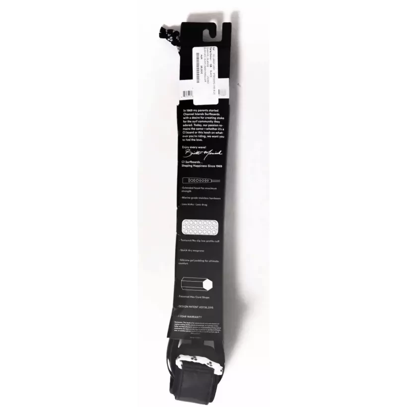 Channel Island Standard Longboard Leash Black