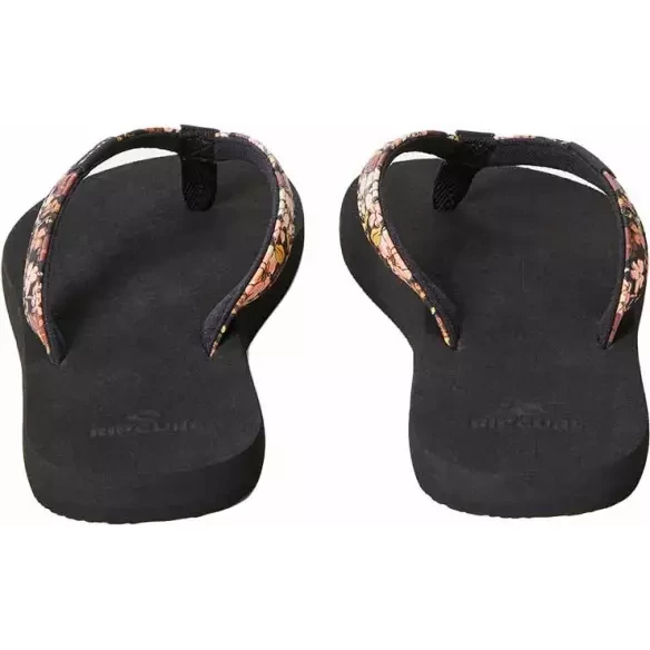 Rip Curl FREEDOM BLOOM OPEN TOE Black Brown flip flops