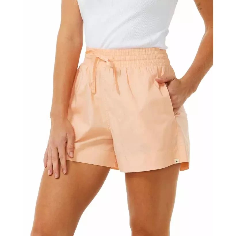 Pantalon corto Rip Curl POPLIN CRUSHIN WALK SHORT BRIGHT PEACH