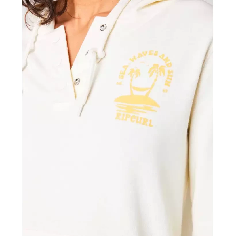 Sweatshirt Rip Curl RE­ENTRY HOODIE Bone