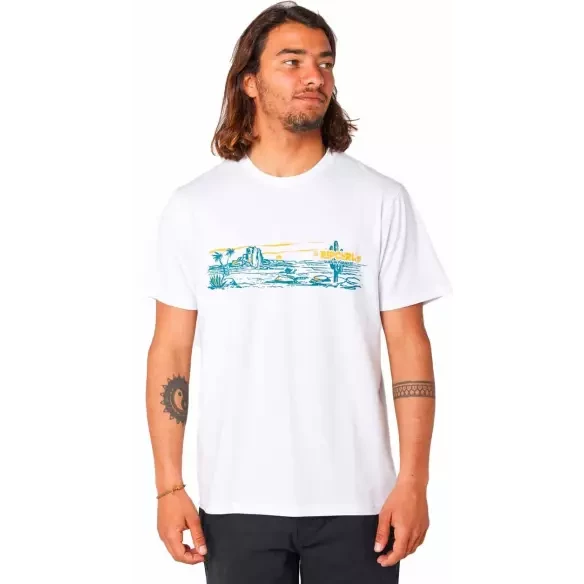 T-Shirt Rip Curl PARADISE LAND TEE White