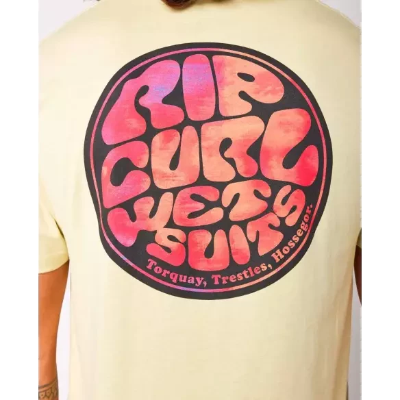 Camiseta Rip Curl PASSAGE TEE VINTAGE YELLOW