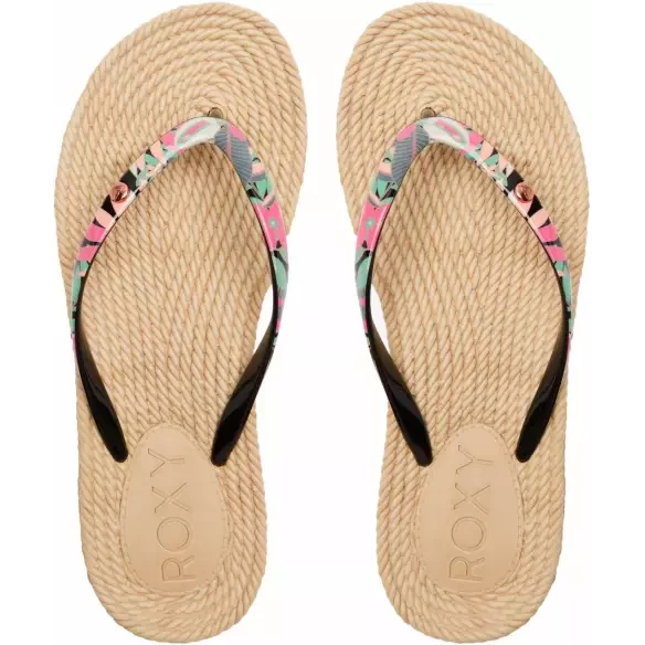 flip-flops Roxy South Beach Black/Pink/Soft Lime