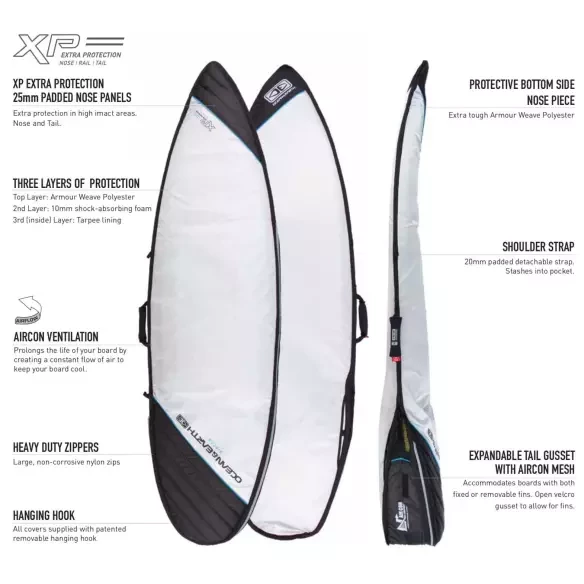 boardbag Ocean & Earth aircon Longboard Silver