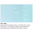 Prancha de surf softboard Ocean & Earth Happy Hour Epoxy Soft Single+Quad Sky Blue