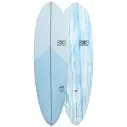 Prancha de surf softboard Ocean & Earth Happy Hour Epoxy Soft Single+Quad Sky Blue
