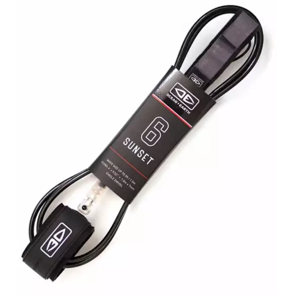 Surf Leash Ocean & Earth Diamond Flex Sunset Black